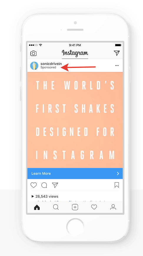 Soial Advertising auf Instagram